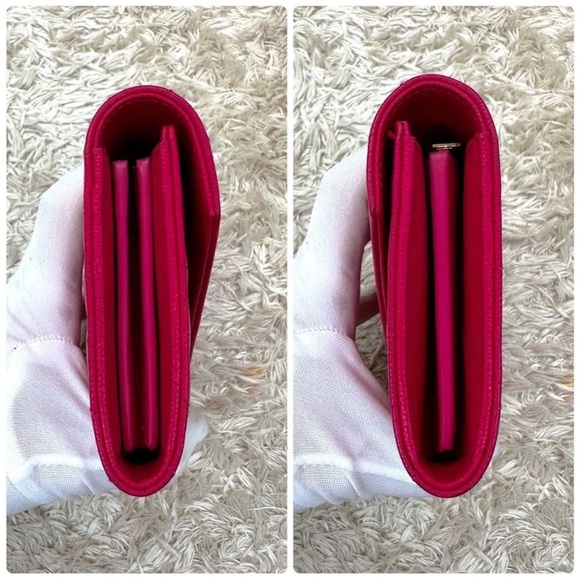 Yves Saint Laurent Fuchsia Leather Wallet - Picture 6 of 10